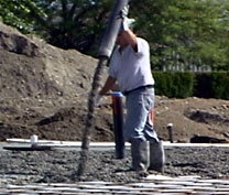 pouring concrete floors
